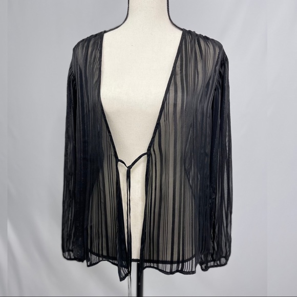 Victoria's Secret Other - Victoria’s Secret Black Mesh Sheer Slip Cover